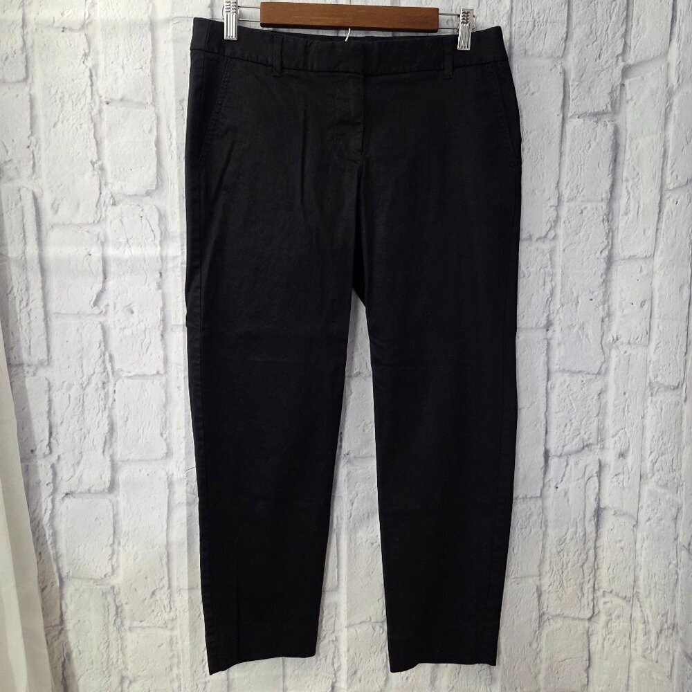 J. Crew Stretch Size 8 Black Classic Chino Ankle Dress Pants